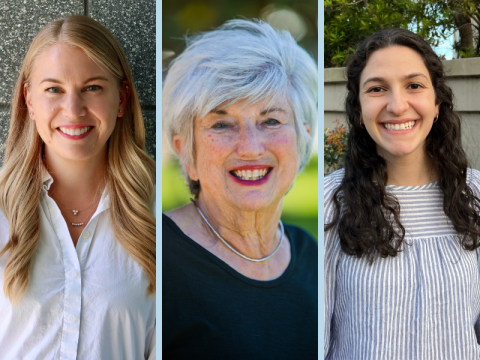 Headshots of the three NAA award winners for 2023